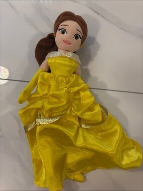 Ty belle Yellow Princess Plush Doll with Brown Hair